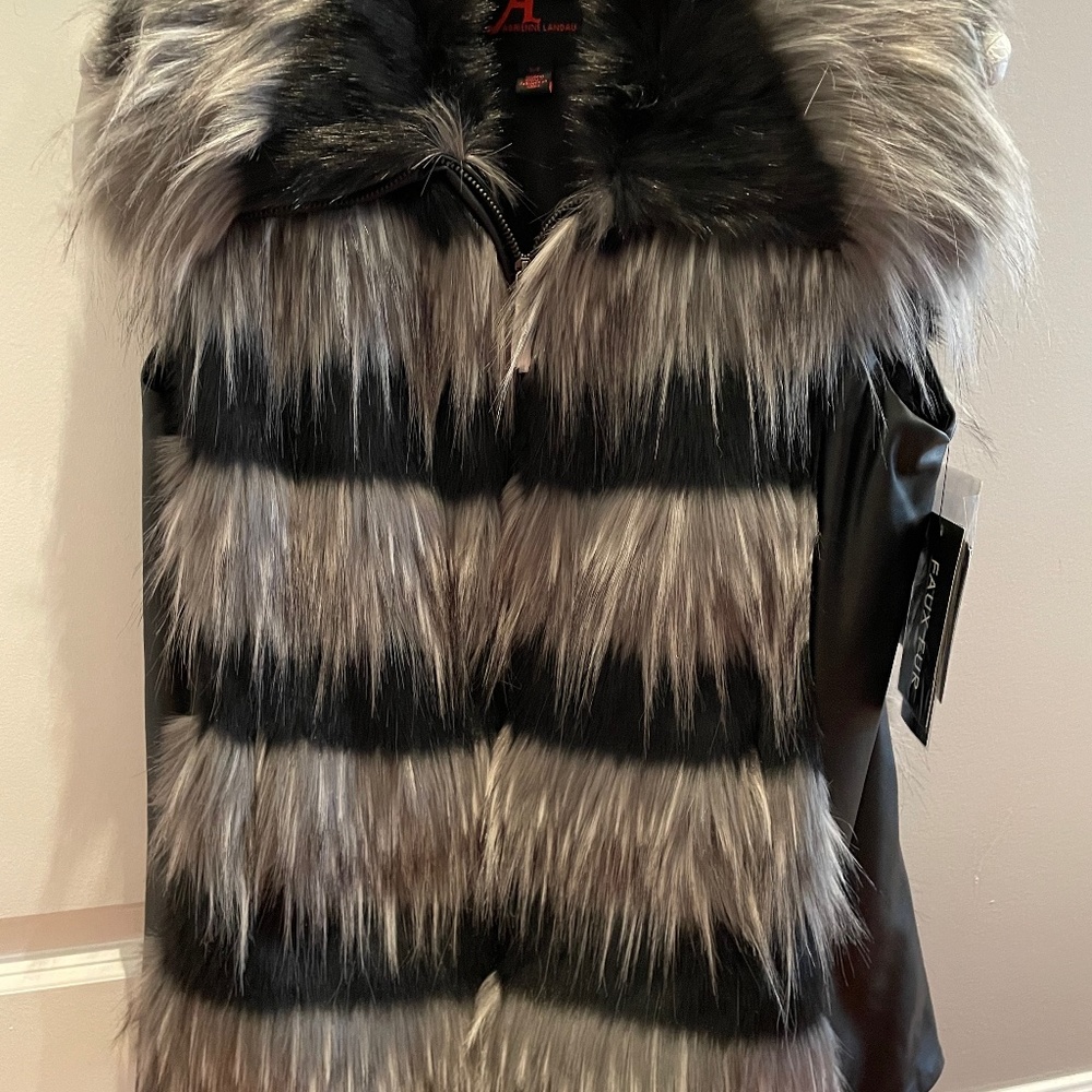 Adrienne Landau Faux Fur Vest